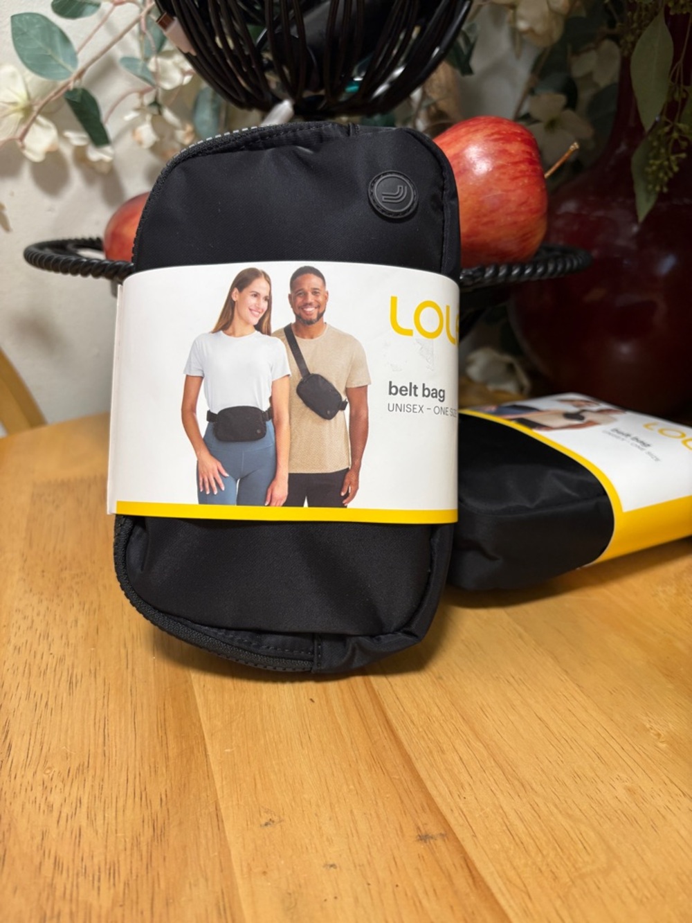 Lole Black Belt Bag Unisex-One Size Nylon 7.5in x 5in x 2in BNWT ~ Fresh & New